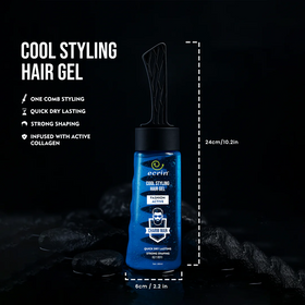 Ecrin Cool Styling Hair Gel With Active Collagen | Strong Hold, No Flakes, Nourishing Formula For All Hair Types, Daily Use Gel With Refreshing Cool Effect (280ml)