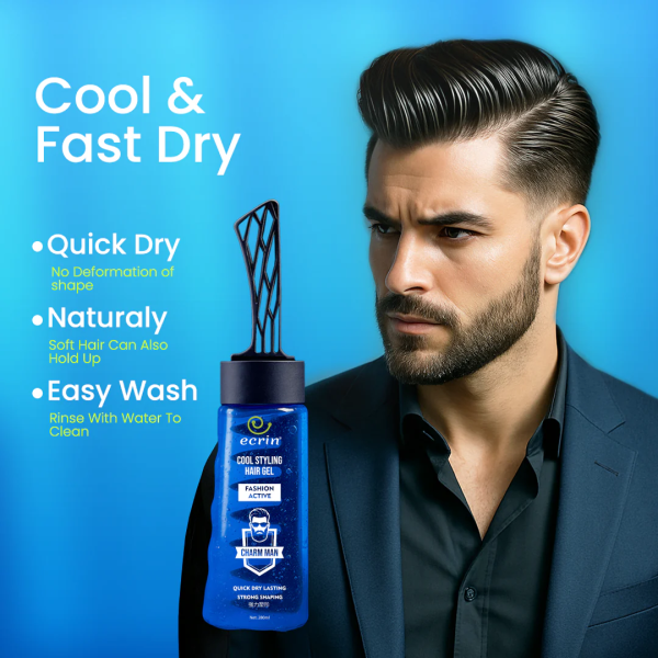 Ecrin Cool Styling Hair Gel With FOURMALA For All hairs(280ml)