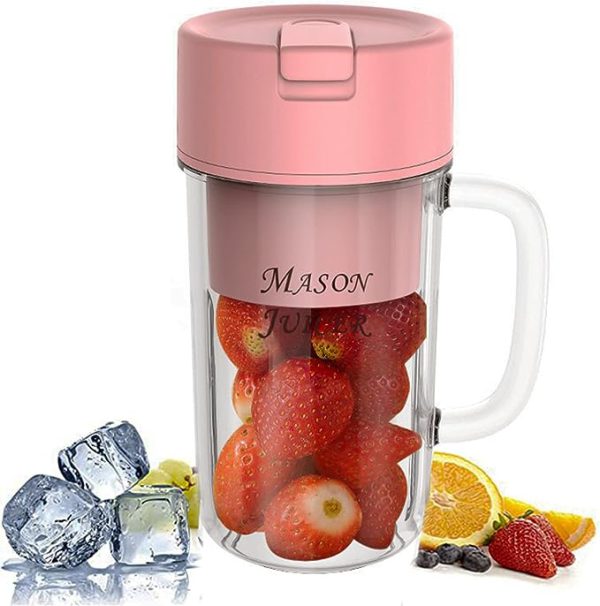 Mason Portable Mini Juicer Blender With Straw Cup | Juicer Portable Outdoor Juicing Cup | Home Mini Cordless Juicer